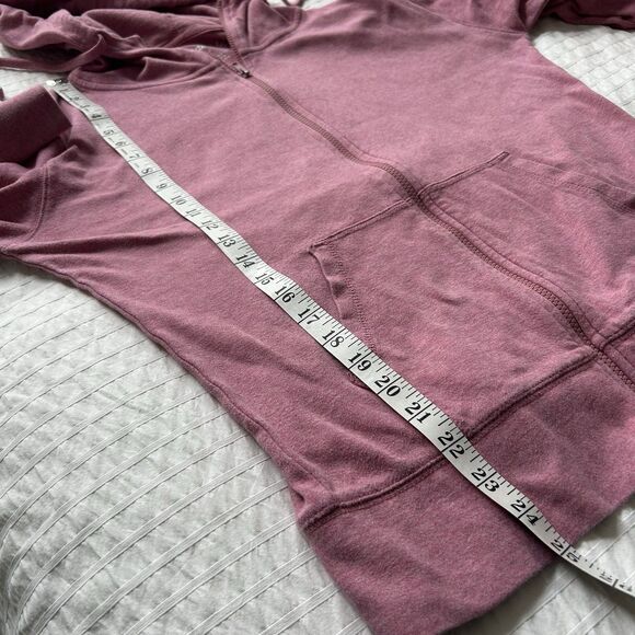 Pact Organic Cotton Pink Full Zip Hoodie Sweatshirt Size Large Sustainable READ - Picture 11 of 14